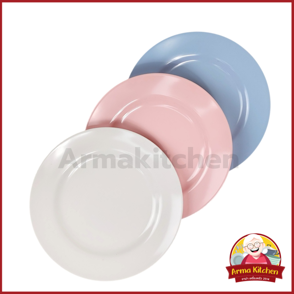 จานกลมตื้น P901-6.5 เมลามีน ตรา Vanda