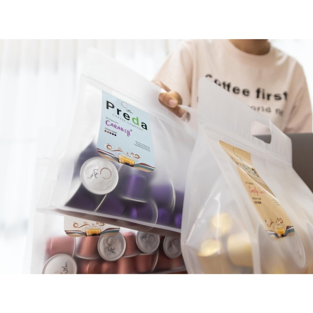 แคปซูลกาแฟ Carabell 50 Capsule Box (คั่วอ่อนค่อนกลาง Omni Roast โทนเบอร์รี่ ใช้กับ Nespresso ปรีดา) ราคา ถูกที่สุด ดีลบีเคเค แกลเลอรีภาพที่ 2