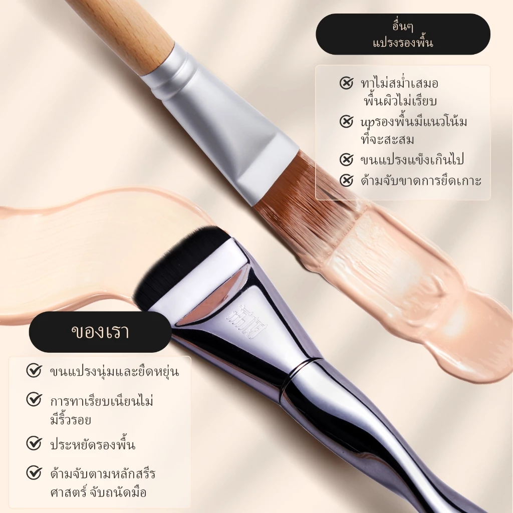 Lishu ชุดพัฟแป้ง, แปรงลงรองพื้น/พัฟคุชชั่น/พัฟรองพื้น thumbnail 7