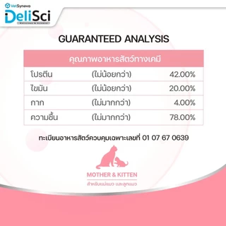 (1kg) DeliSci อาหารเม็ดแมว สูตรSkin&Coat Cat และ Mother&Kitten ไม่เติมเกลือ ไม่มีผลพลอยได้จากสัตว์