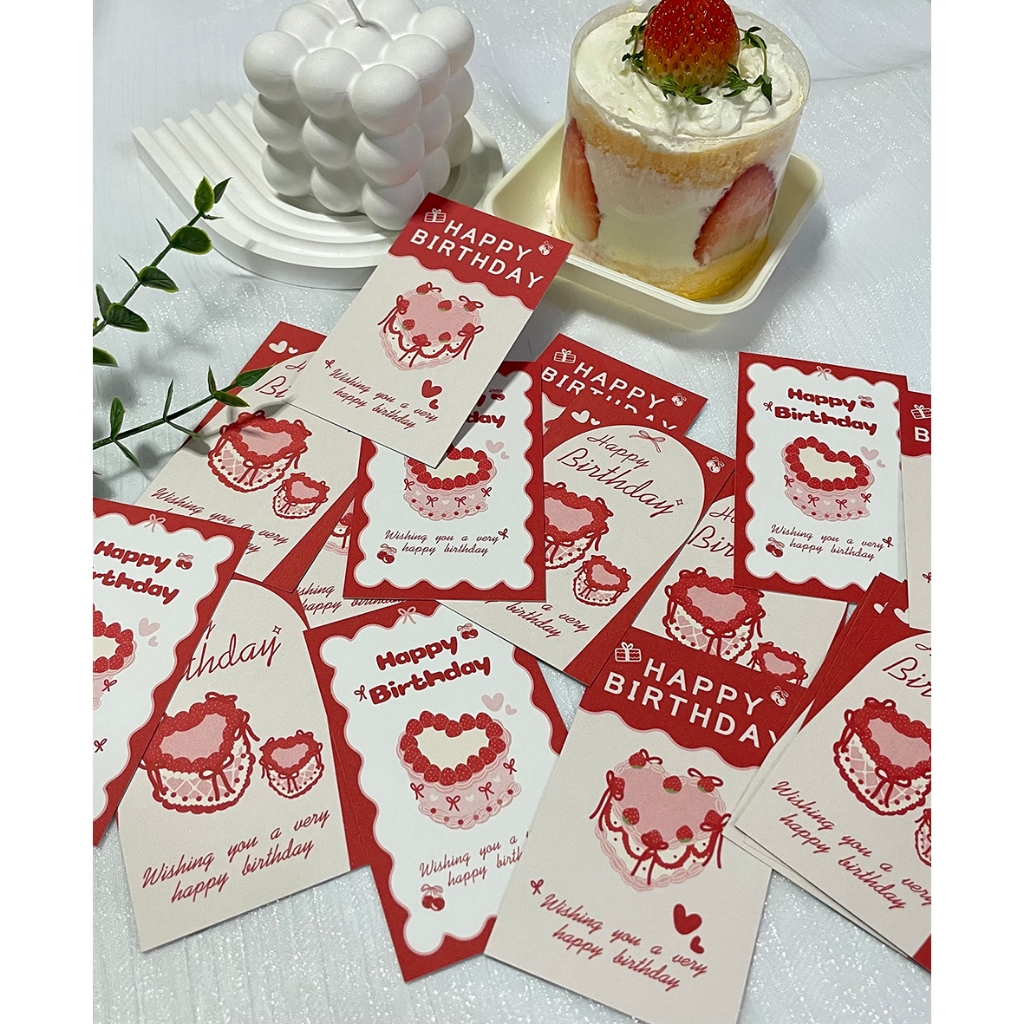 Happy birthday card การ์ดวันเกิด_S7 (แพ็ค 12 ใบ)ขนาด5.5x9cm. - รูปที่ 2