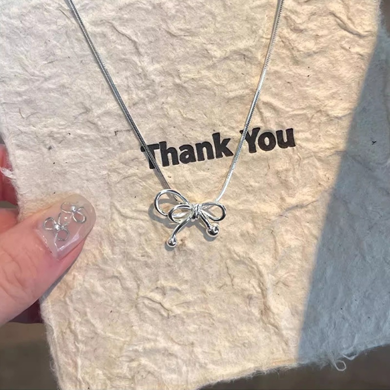 สร้อยคอโบว์แฟชั่น [พร้อมส่งจากไทย] แฟชั่นอินเทรนด์ ทรงฮิต สร้อยคอจี้ สไตล์เรียบง่าย คุณภาพสูง เทรนด์ไฮเอนด์ - รูปที่ 7