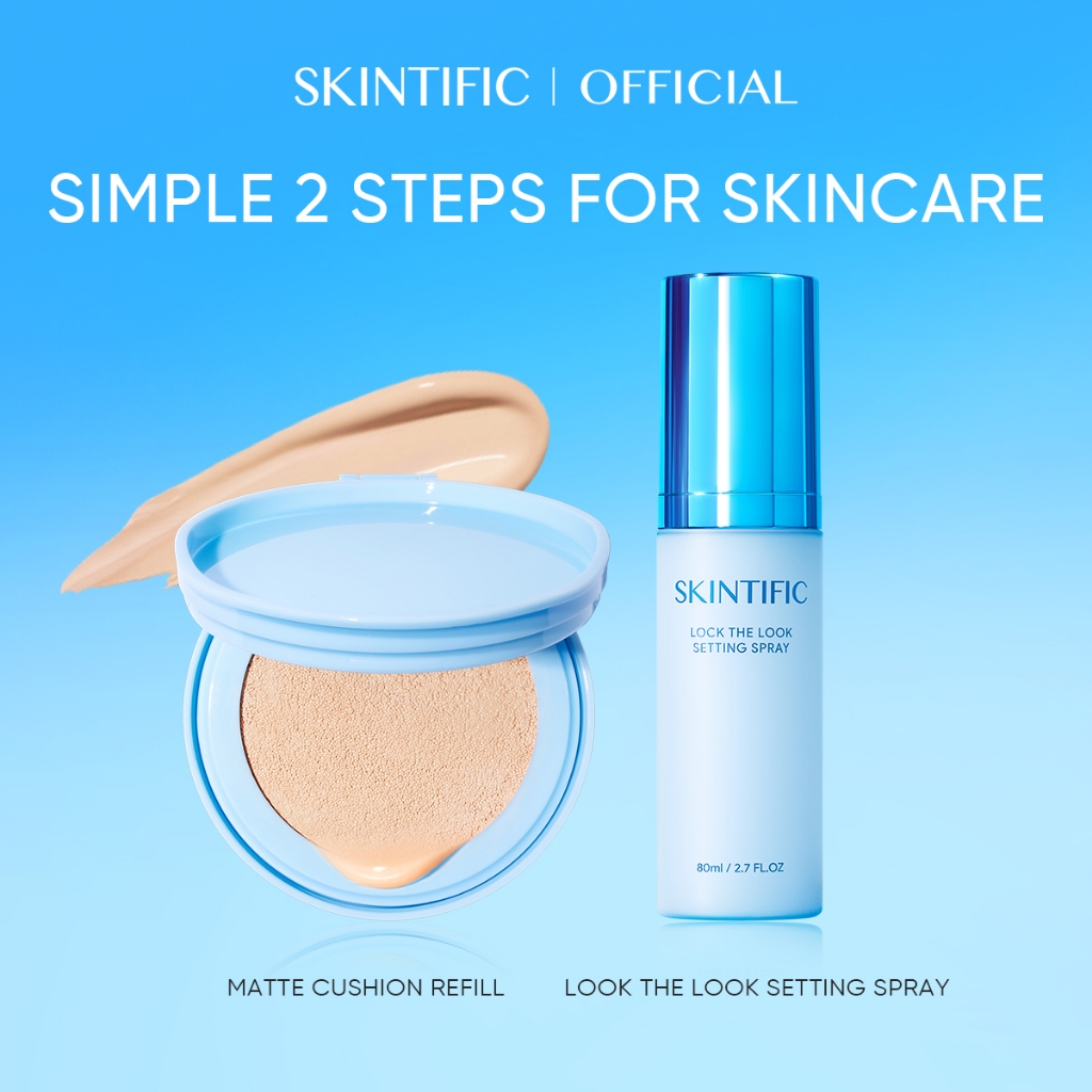 SKINTIFIC 2pcs Matte Cushion  REFILL Setting Spray เซ็ตติ้งสเปรย์ สเปรย์ล็อคเมคอัพ - รูปที่ 7