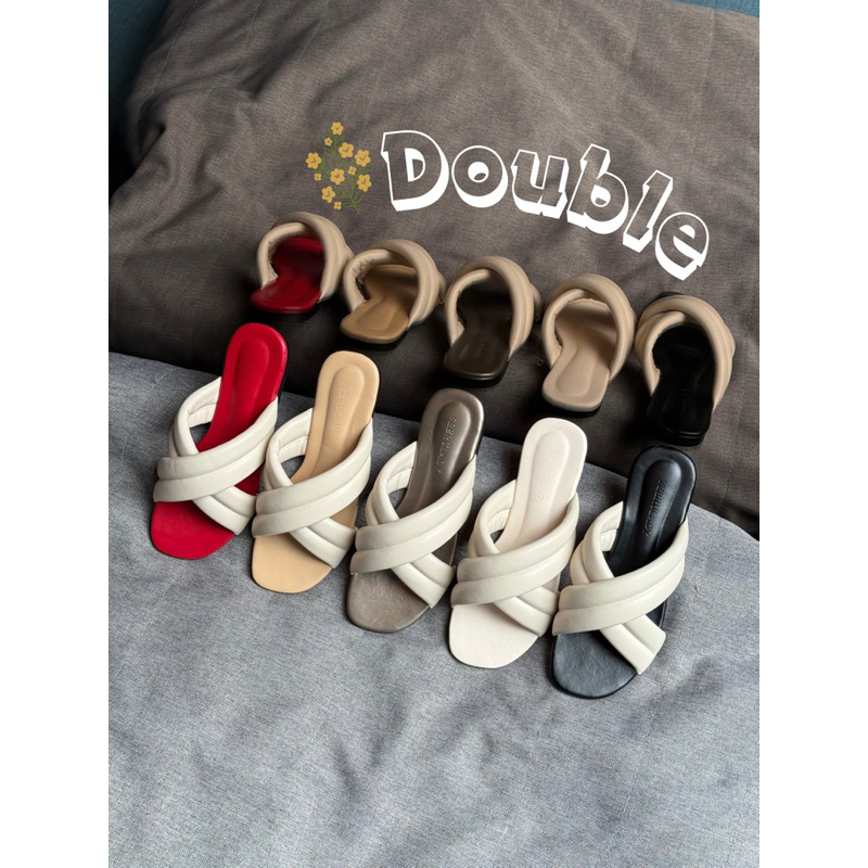 รุ่น Double รองเท้าแตะฟองน้ำคู่นุ่มนิ่ม พร้อมส่ง februlady