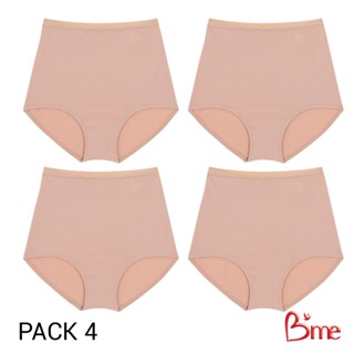 B'me กางเกงในเอวสูง รุ่น ME7085 (แพ็ก4ตัว) สีดำ สีนู้ด