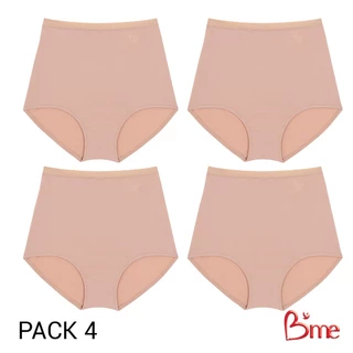 B'me กางเกงในเอวสูง รุ่น ME7085 (แพ็ก4ตัว) สีดำ สีนู้ด