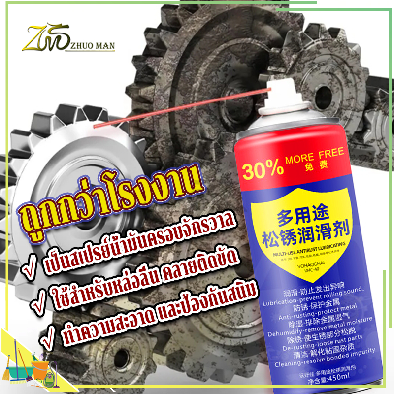 น้ำยาขัดสนิม น้ำยากัดสนิม  น้ำมันอเนกประสงค์450MLใช้สำหรับหล่อลื่น คลายติดขัด ทำความสะอาด ป้องกันสนิมต่างๆ