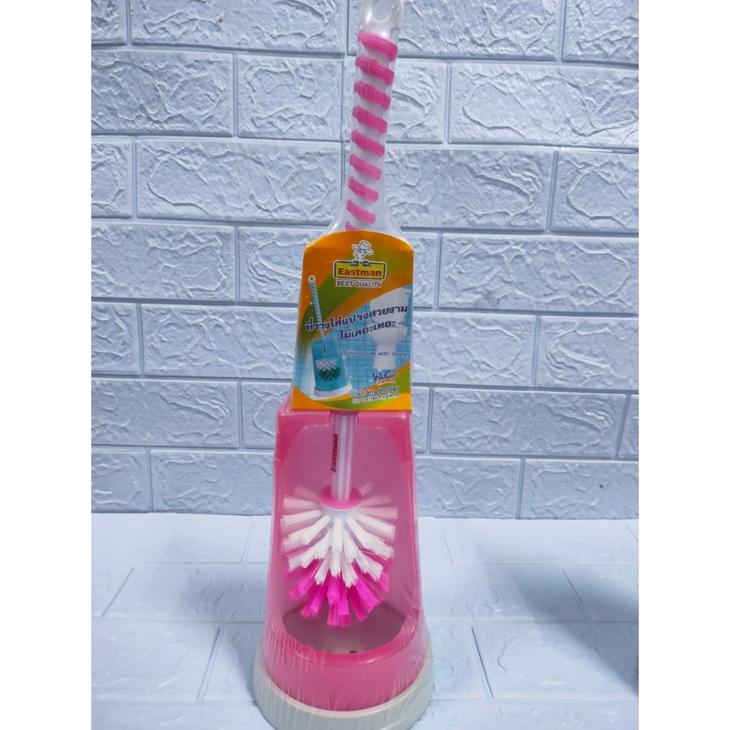 แปรงขัดห้องน้ำ พร้อมที่วางแปรงตั้งพื้น หัวกลม (ตราสมอ) - รูปที่ 3