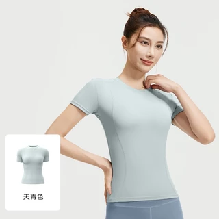 เสื้อยืดออกกำลังกายใส่วิ่ง ใส่ออกกำลังกาย เสื้อแขนสั้น เสื้อยืดลำลอง ผ้านิ่มระบายอากาศได้ดี ทรงรัดรูปใส่แล้วเข้ารูปสวย