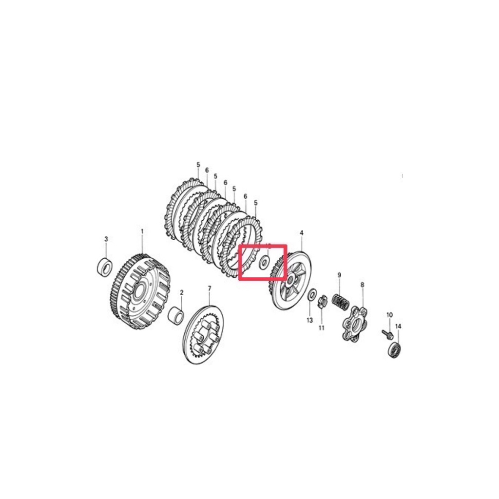 แหวนรองชามครัชเวฟ125S/R/บังลม แท้ศูนย์90403-KPH-900🔹