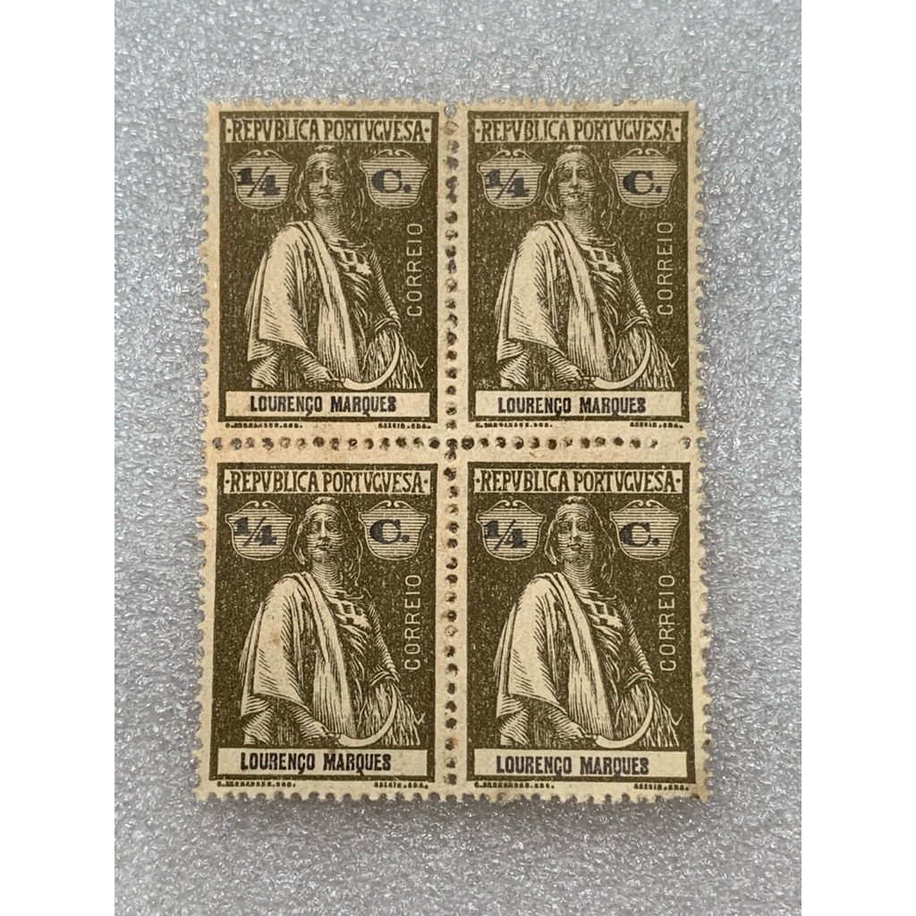 แสตมป์ต่างประเทศชนิด1/4Cent ปี1914 บล๊อก4