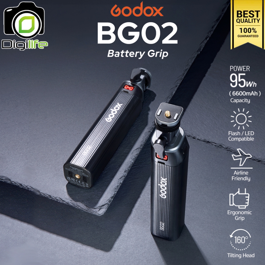 Godox BG02 Battery Grip 95wh ( 6600 mAh ) Handle / Digilife Thailand