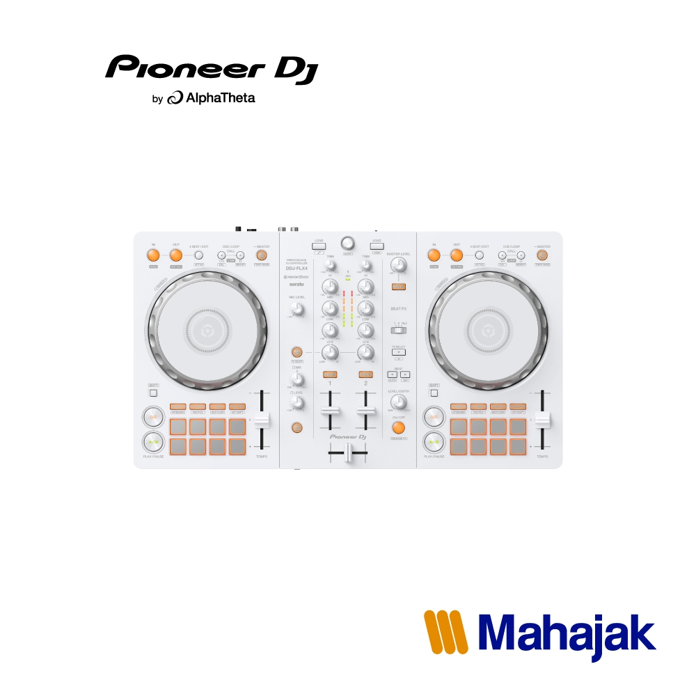 DDJ-FLX4-W คอนโทรลเลอร์ DJ แบบ 2 Channel สำหรับ DJ Application ต่างๆ PIONEER DJ