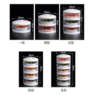 ZT ชั้นเก็บอาหาร (ประกอบเอง) ฝาครอบอาหาร คอนโดอาหาร1-6 ชั้น ชั้นวางอาหาร ป้องกันเชื้อโรค กันแมลง