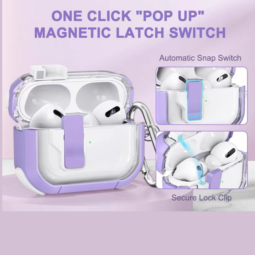case For Airpods 4 เคสแอร์พอร์ด AirPods และ AirPods Pro ทุกร่น กันกระแทก 4 เมตร ล็อกได้ เคสแอร์พอร์ต 4 3 2 1 Pro 3 Pro3