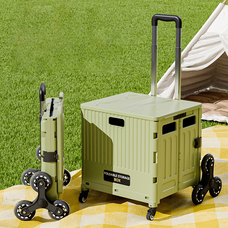 ROMO 60Lรถเข็นพับได้ หมุน 360 องศา รับน้ำหนัก 80 โล คุณภาพสูง ปีน