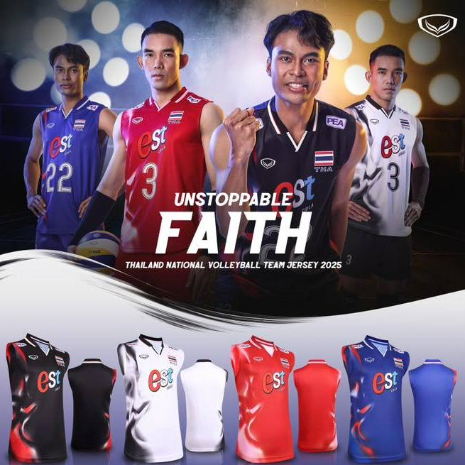 GRAND SPORT เสื้อวอลเลย์บอลทีมชาติชายแขนสั้น VNL 2026  รหัส : 014382