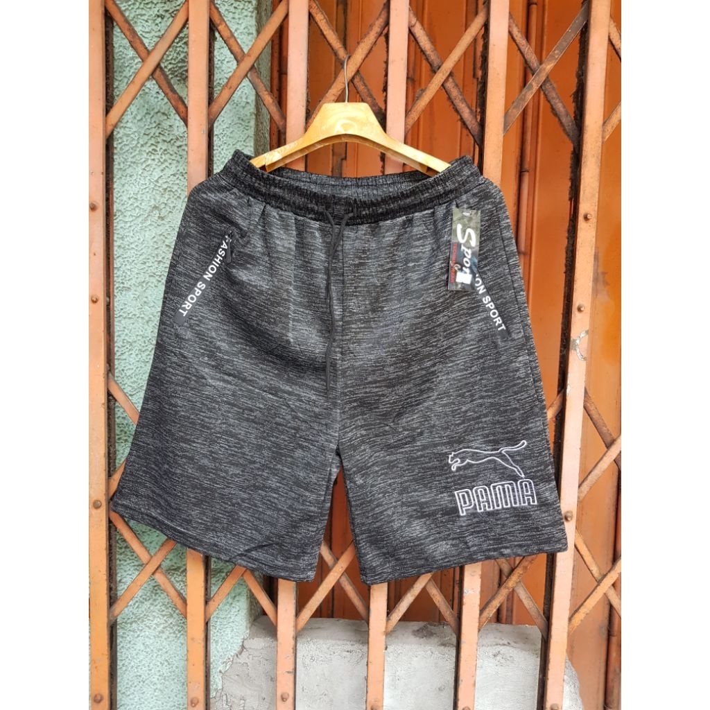 5698- กางเกงขาสั้นผ้าสลาฟสองข้างมีซิปเดียวมีเชือกรูด