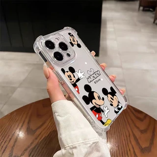 นิ่มกันกระแทกเคสโทรศัพท์ สำหรับรุ่น เคสสำหรับ 11/13/15 Plus Pro Max 8/7 Plus X/XR 12 13pro4 มิกกี้เมาส์