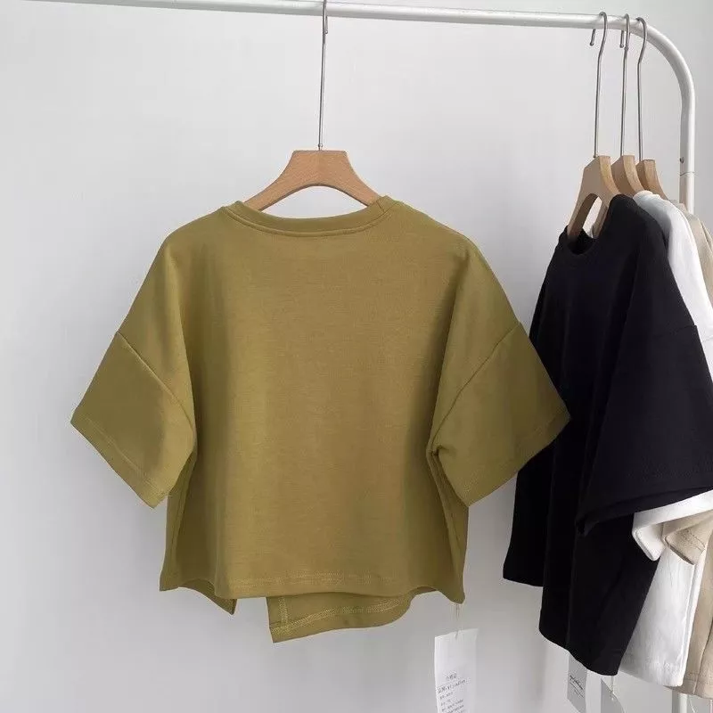 เสื้อครอปสาวอวบไซส์ใหญ่น่ารักๆ oversize เสื้อผ้าแฟชั่นมาใหม่ เสื้อยืดแขนสั้นผู้หญิงแบบหลวมสไตล์เกาหลี ลายการ์ตูนญี่ปุ่น thumbnail 9