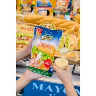 (ยกลัง 10 ถุง มีฮาลาล) มายองเนส M04 สำหรับเบอร์เกอร์ เบเกอรี่ แซนวิช ขนาด 1,000 g. ตราเพียวฟู้ดส์
