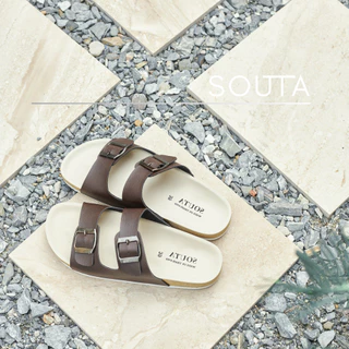The Classic - Souta🍘 รุ่นพื้นครีม รองเท้าแตะสไตล์วินเทจ ไบเก้น >> ไซส์ 35-45 *ลด1ไซส์*