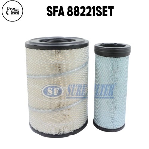 กรองอากาศ CAT320B CAT320C CAT320D SY215  SFA 88221SET A-8508M-S (1318822 + 1318821 / P536457 + P5364