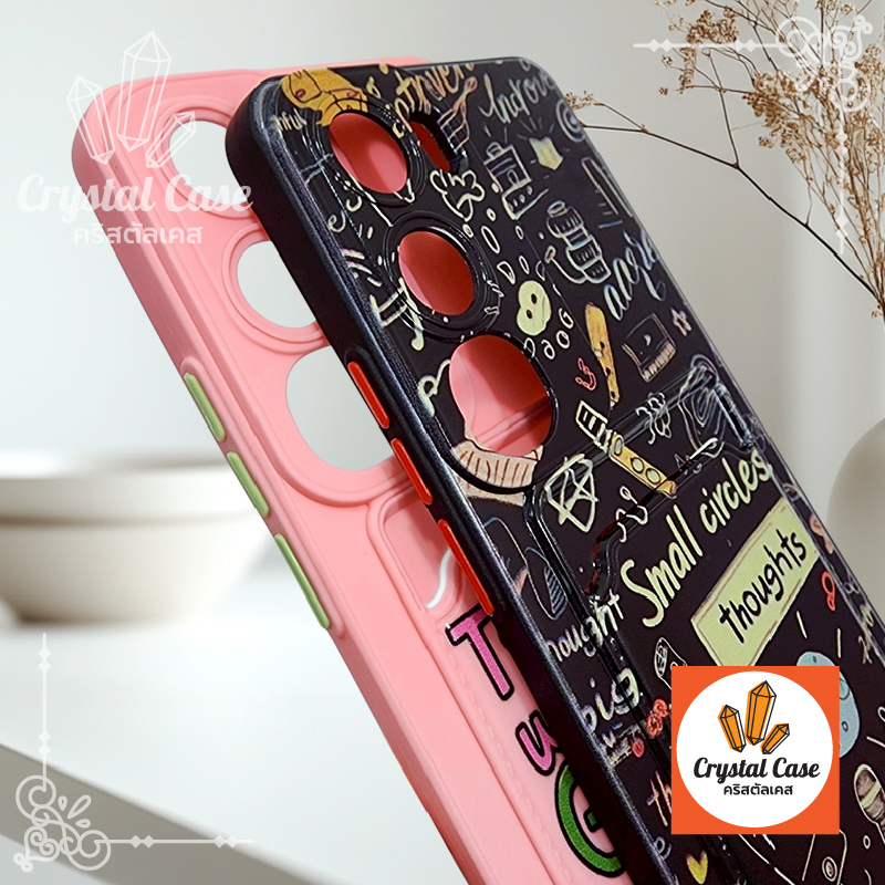 เคสมือถือนิ่ม TPU กันกล้องสีด้านหลังมีช่องใส่การ์ด Samsung A06(5G) A26(5G) A56(5G) Vivo V50(5G) Y04 