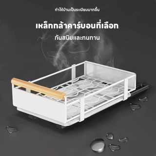 Baan ชั้นวางจานแบบลิ้นชัก รางเลื่อน เก็บจาน+ขวดเครื่องปรุง ใช้ในตู้ครัว สไตล์มินิมอล จัดเต็ม! ล้างสต็อก