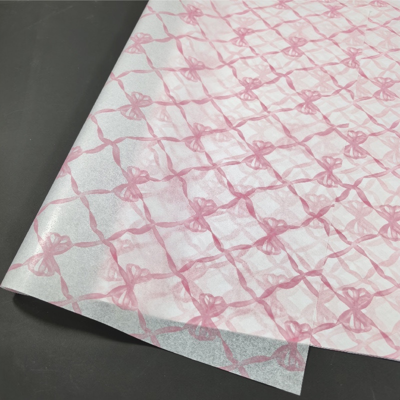 Blue Elephant  กระดาษห่อ 18แกรม ลายโบว์สีชมพูสุดหวาน (20แผ่น) ขนาด50x70cm - รูปที่ 7