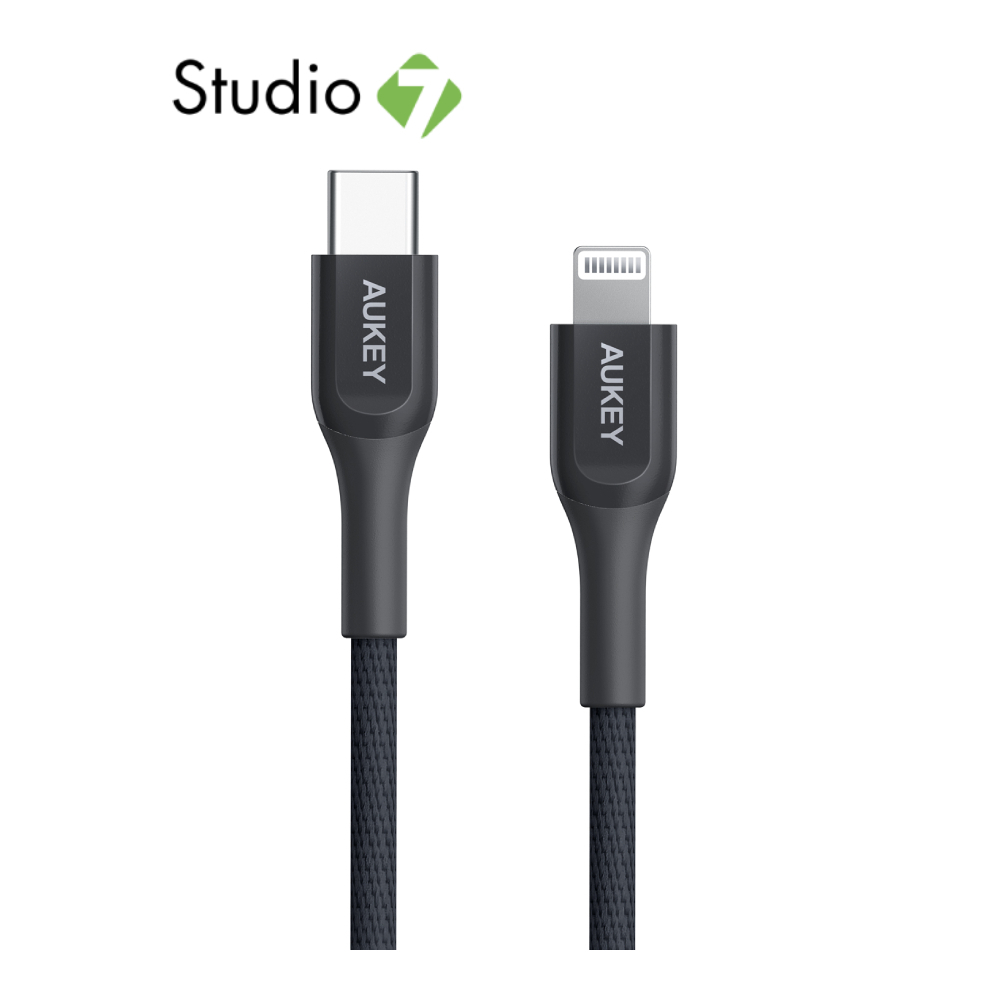 สายชาร์จ AUKEY USB-C to Lightning Cable Kevlar MFI (CB-AKL) by Studio7