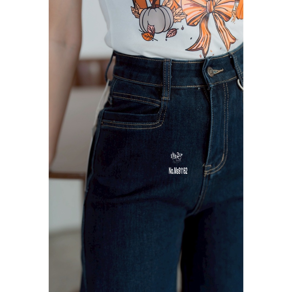 N91162# กางเกงยีนส์ขากระบอกใหญ่ - รูปที่ 6
