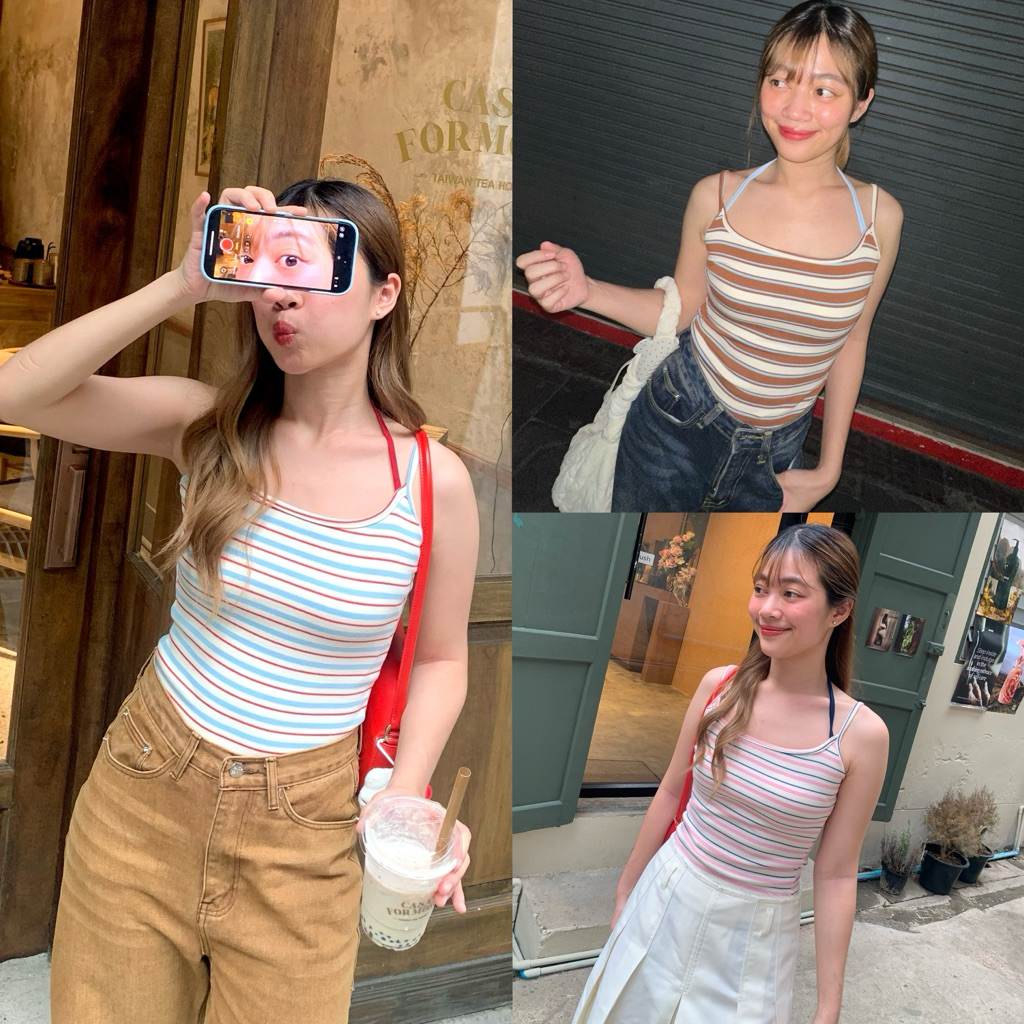 Cutie.colors Jamie Tank Top เสื้อสายเดี่ยวมีสายคล้องคอ