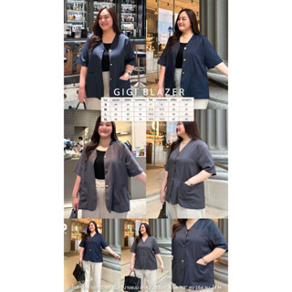 🥂💙🩶GIGI BLAZER🩶💙 เบลเซอร์แขนปิดศอก กระดุมทอง ทรงเบสิก เรียบห…