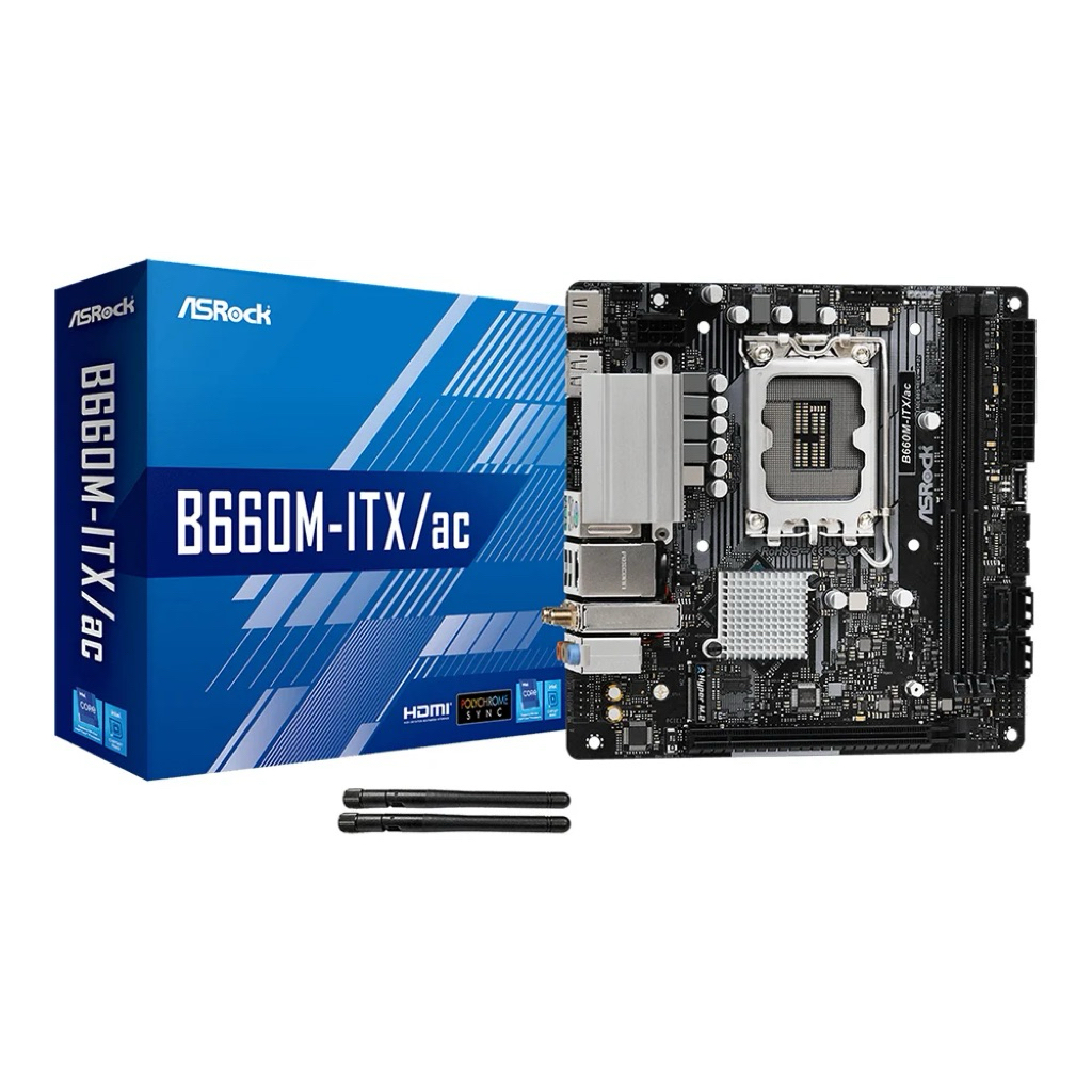 MAINBOARD (เมนบอร์ด) 1700 ASROCK B660M-ITX/AX WIFI (DDR4) [Mini-ITX] ประกันศูนย์ไทย พร้อมส่ง