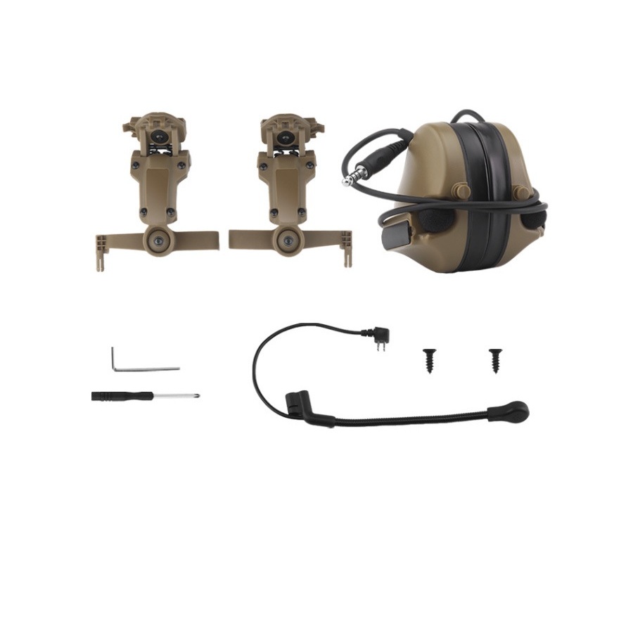 ชุดหูฟังยุทธวิธีแบบหมวกกันน็อค C5 รุ่นลดเสียงรบกวน ทรง Comtac-III