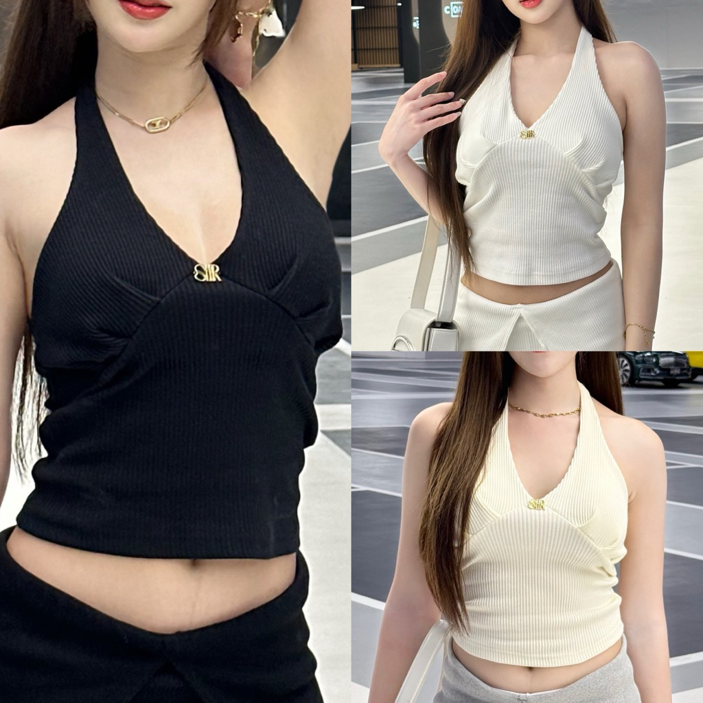 Gorgeous Top✨(SR21) เสื้อผูกคอผ้าร่อง siristylebkk