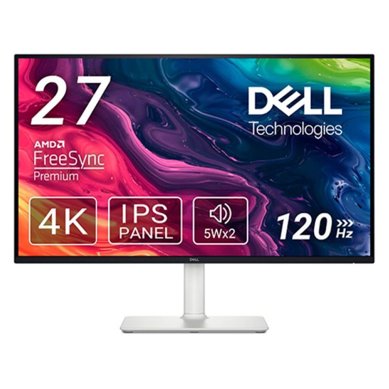 Dell Monitor 27 Plus 4K - S2725QS,120Hz 16:9, Panel IPS, Eyes Care, FreeSync Premium, sRGB 99%, Spea