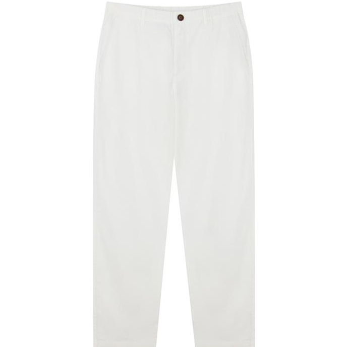 GIORDANO กางเกงผู้ชาย ขายาว Men's Slim Taper Linen Pants 01115201