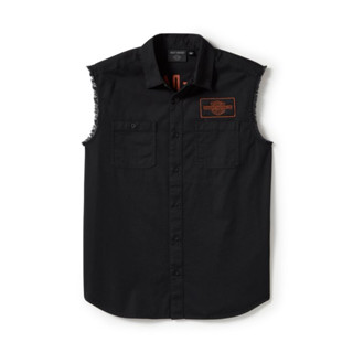 เสื้อกั๊กผ้า Men's V-Twin Equipped Solid Blowout - Harley Bl…