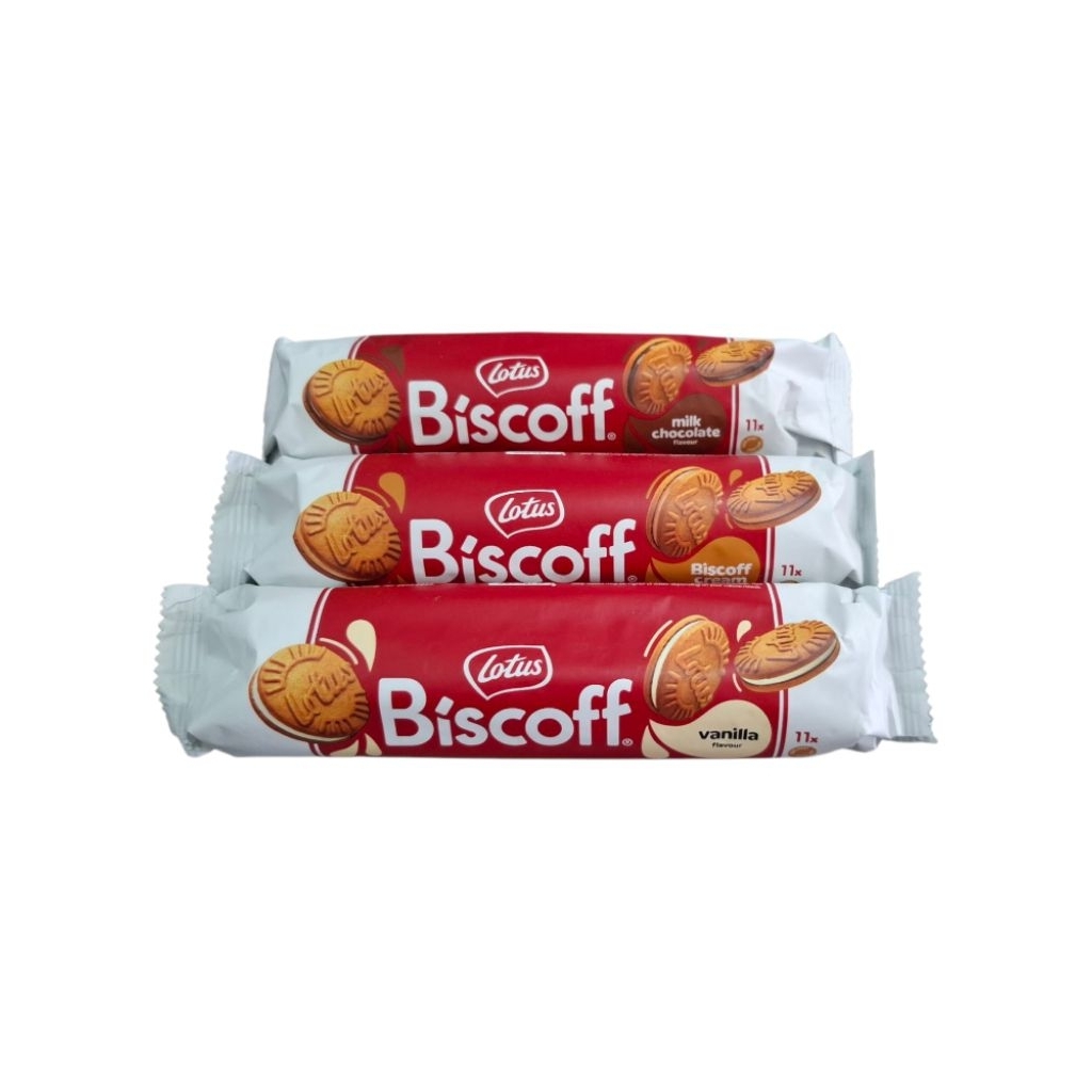 LOTUS Biscoff Sandwich 110g. โลตัส สอดไส้ 3 รส(1แพ็คมี11ชิ้น)