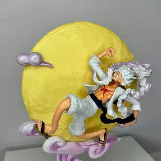 Luminous 16 ซม.One Piece Gear 5 Luffy Sun God Nika อะนิเมะรูปพลาสติก Luminous Moon Chasing รุ่นคอลเลกชันรูปปั้นของเล่นสํ