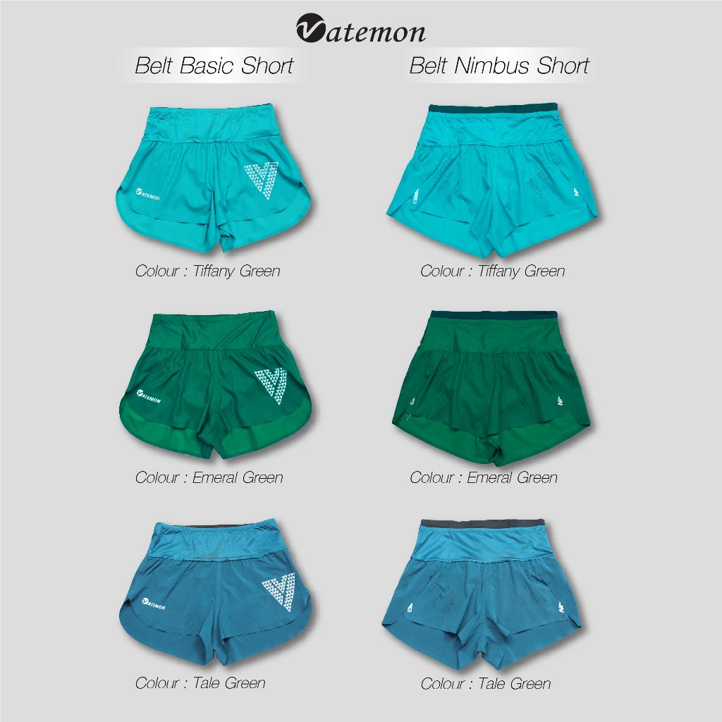 Vatemon กางเกงวิ่ง Belt Basic/Belt Nimbus สำหรับผู้หญิง