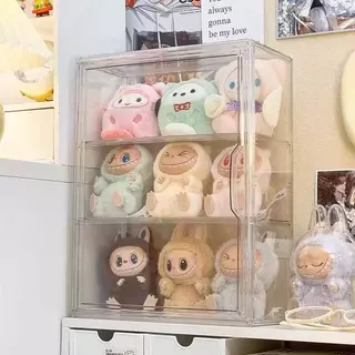 กล่องใส กล่องโมเดล ตู้โมเดล ตุ๊กตา popmart Baby three kimmon labubu ของสะสม แบบแขวนผนัง กันฝุ่นกันความชื้น