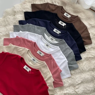 SISSY : เสื้อยืด Basic คอกลมแขนสั้น สีพื้น ทรงสวย ใส่ได้ทุกโอกาส ผ้าเนื้อนิ่ม ใส่สบาย