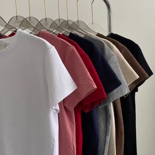 SISSY : เสื้อยืด Basic คอกลมแขนสั้น สีพื้น ทรงสวย ใส่ได้ทุกโอกาส ผ้าเนื้อนิ่ม ใส่สบาย
