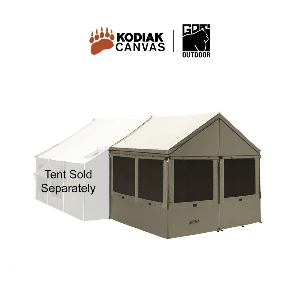 Kodiak Canvas Enclosed Awning Accessory for  12x12 ft. Cabin Lodge Tent ห้องเสริมเต็นท์