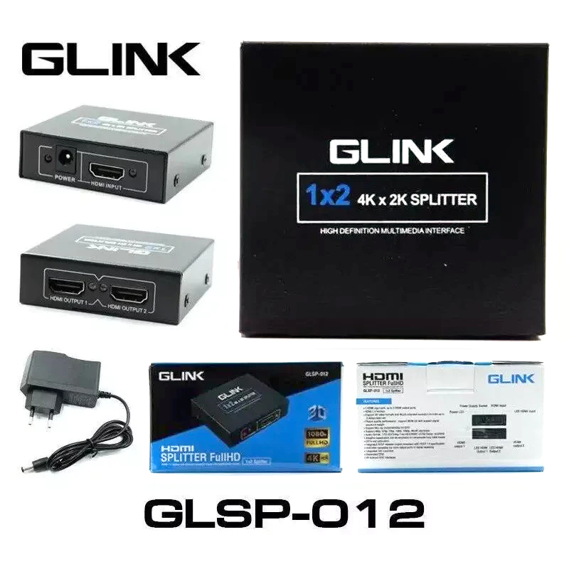 GLINK GLSP-012 / GLSP-013 / GLSP-014 HDMI SPLITTER 1:2 Port 1080P ตัวแยกจอ