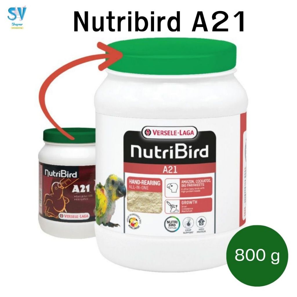 NutriBird A21 800 g. (อาหารลูกป้อน สำหรับนกทุกสายพันธุ์)