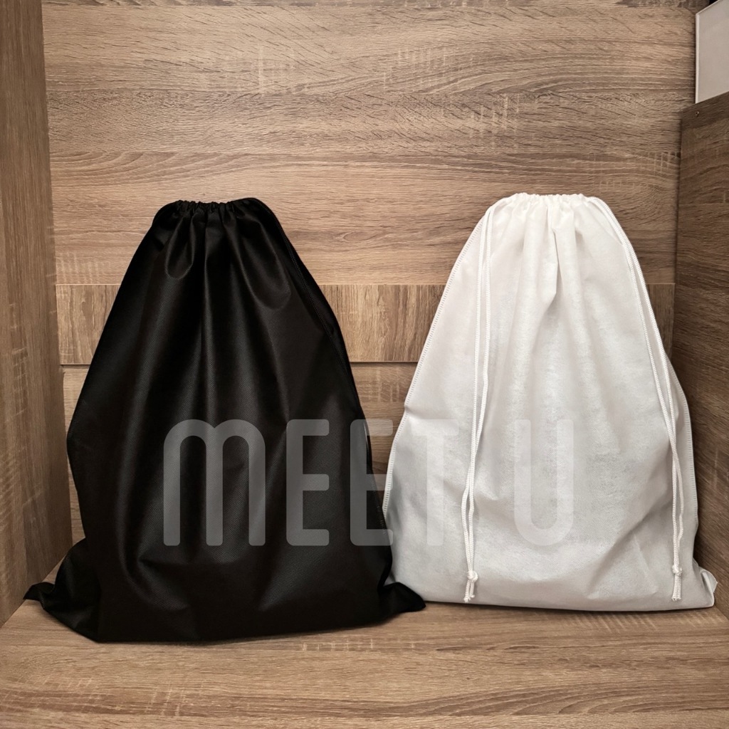 ถุงผ้าสปันบอนด์ หูรูดเชือก 2 ข้าง กันฝุ่น ขนาดใหญ่ ใส่อุปกรณ์ต่างๆ กระเป๋า รองเท้า พร้อมส่ง